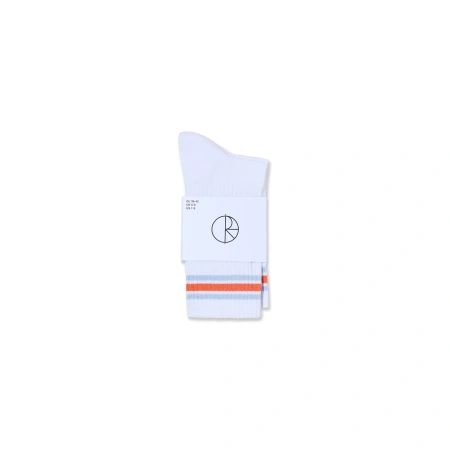Skarpetki POLAR Rib Stripes /White/Orange/Blue @PSC-SP26-80